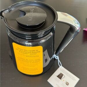 Keurig Black Coffee Carafe with Silver Accents